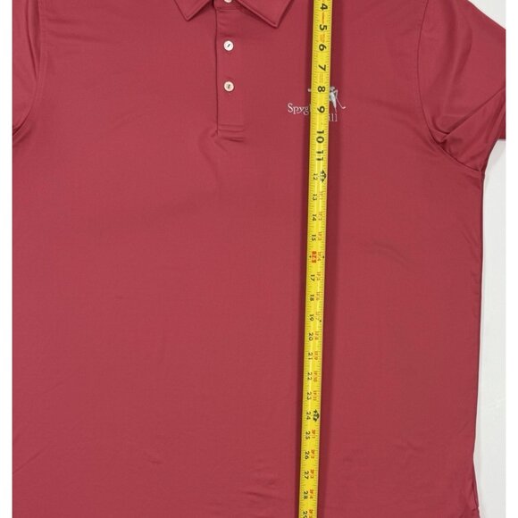 Peter Millar Mens Polo Shirt Sz XL Summer Comfort Spyglass Hill Golf Course Red - Picture 10 of 10